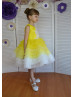 Yellow Flower Girl Dress Toddler Birthday Dress